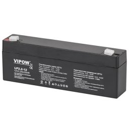 Acumulator staționar AGM VRLA 12V 2.2Ah, borne F1, VIPOW BAT0220