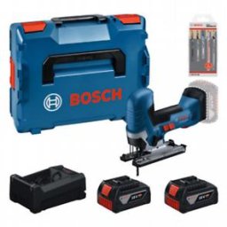 0615A500E5 Trusă de scule: GST 18V-125 S + 2x GBA 5.0Ah + GAL 12V/18V-80 + set de 15 pânze de ferăstrău vertical