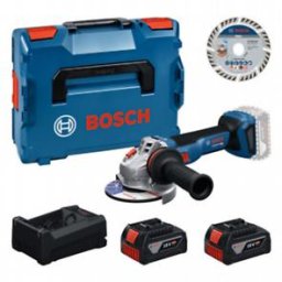 0615A500E6 Trusă de scule: GWS 18V-11 S + 2x GBA 5.0Ah + GAL 12V/18V-80 + discuri de tăiere de 125 mm