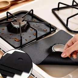 Set 4 folii teflon pentru aragaz reutilizabile si lavabile