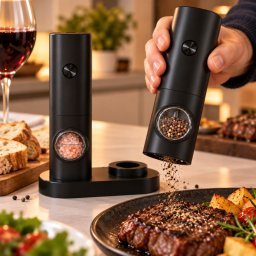 Set 2 rasnite electrice pentru sare si piper