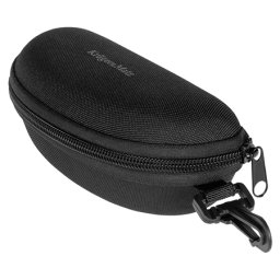 Etui pentru ochelari de soare Kruger&Matz, negru, cu fermoar si carabiniera