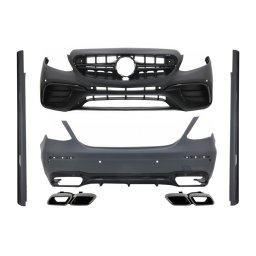 Kit exterior complet Mercedes E-Class W213 2016-2019 cu ornamente crom