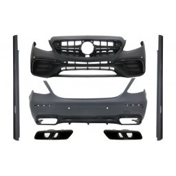 Kit exterior Mercedes E-Class W213 E63 Design cu ornamente tobe negre