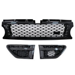 Ansamblu grila centrala si grile laterale Range Rover Sport L320 negru lucios