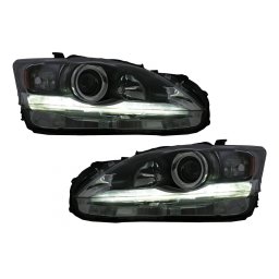 Faruri halogen negre pentru Lexus CT ZWA10 2010-2016, set stanga-dreapta