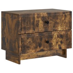 Noptiera cu 2 sertare, stejar fumuriu, 62 x 34,5 x 47,5 cm, vidaXL