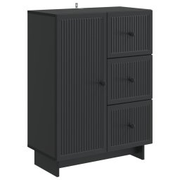 Bufet cu sertar Negru 66 x 34,5 x 90 cm Lemn prelucrat GartenMobel Dekor