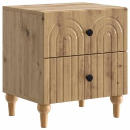 Noptiera cu 2 sertare, stejar artizanal, 43 x 34,5 x 48 cm, vidaXL