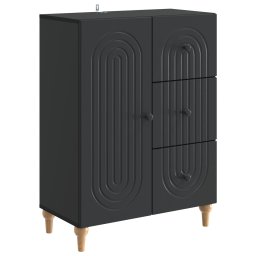 Bufet cu sertar Negru 66 x 34,5 x 90 cm Lemn prelucrat GartenMobel Dekor