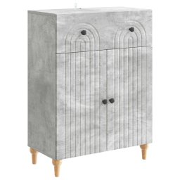 Bufet cu sertar Gri Beton 66 x 34,5 x 90 cm Lemn prelucrat GartenMobel Dekor