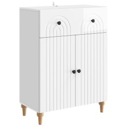 Bufet Alb foarte lucios 66 x 34,5 x 90 cm Lemn prelucrat GartenMobel Dekor