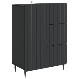 Bufet cu sertar Negru 66 x 34,5 x 91,5 cm Lemn prelucrat GartenMobel Dekor