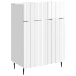 Bufet Alb foarte lucios 66 x 34,5 x 92 cm Lemn prelucrat GartenMobel Dekor