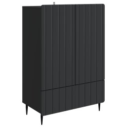 Bufet cu sertar Negru 66 x 34,5 x 97 cm Lemn prelucrat GartenMobel Dekor