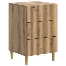 Noptiera cu 3 sertare, stejar artizanal, 43x41x66,5 cm, vidaXL