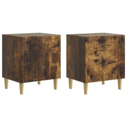 Set 2 noptiere dormitor stejar fumuriu 43x34,5x50 cm cu usa