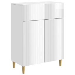 Bufet Alb foarte lucios 66 x 34,5 x 90 cm Lemn prelucrat GartenMobel Dekor