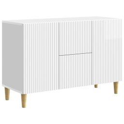 Bufet Alb foarte lucios 89 x 34,5 x 60 cm Lemn prelucrat GartenMobel Dekor
