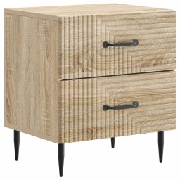 Noptiera dormitor stejar sonoma cu 2 sertare, 43 x 34,5 x 47,5 cm
