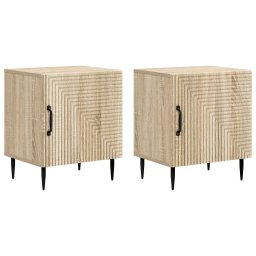 Set 2 noptiere dormitor stejar sonoma, 43 x 34,5 x 50 cm