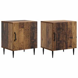 Set 2 noptiere pentru dormitor, lemn vechi, 43 x 34,5 x 50 cm