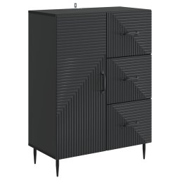 Bufet cu sertar Negru 66 x 34,5 x 89,5 cm Lemn prelucrat GartenMobel Dekor