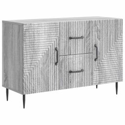 Bufet cu sertar Sonoma gri 89 x 34,5 x 60 cm Lemn prelucrat GartenMobel Dekor
