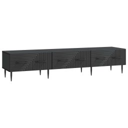 Cabinet TV cu sertar Negru 147 x 34,5 x 30 cm Lemn prelucrat GartenMobel Dekor