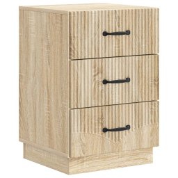 Noptiera stejar sonoma cu 3 sertare, 43 x 41 x 63,5 cm, lemn prelucrat