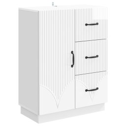 Bufet Alb foarte lucios 66 x 34,5 x 87 cm Lemn prelucrat GartenMobel Dekor