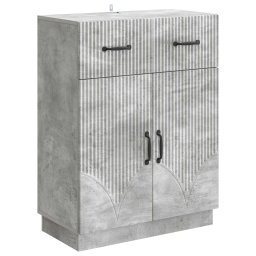 Bufet cu sertar Gri Beton 66 x 34,5 x 87 cm Lemn prelucrat GartenMobel Dekor