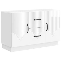 Bufet Alb foarte lucios 89 x 34,5 x 57 cm Lemn prelucrat GartenMobel Dekor