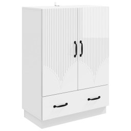 Bufet Alb foarte lucios 66 x 34,5 x 92 cm Lemn prelucrat GartenMobel Dekor