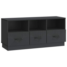 Cabinet TV cu sertar Negru 102 x 34,5 x 47 cm Lemn prelucrat GartenMobel Dekor