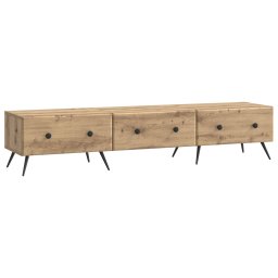 Cabinet TV Stejar Artizanal 147 x 34,5 x 30 cm Lemn prelucrat GartenMobel Dekor