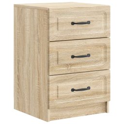 Noptiera cu 3 sertare, stejar sonoma, 43 x 41 x 63,5 cm, lemn prelucrat