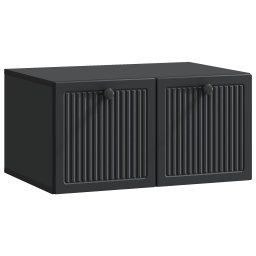 Dulap TV suspendat, negru, 59,5 x 41 x 30 cm, 2 usi, lemn prelucrat