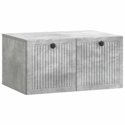 Dulap TV suspendat de perete gri beton, 59,5 x 41 x 30 cm, 2 usi