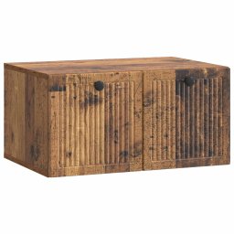 Dulap TV suspendat cu 2 usi, lemn vechi, 59,5 x 41 x 30 cm