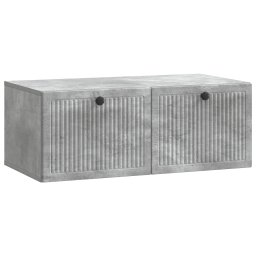 Dulap TV suspendat gri beton, 78,5 x 41 x 30 cm, 2 usi