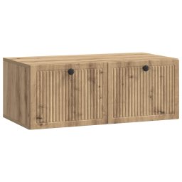 Dulap TV suspendat stejar artizanal, 78,5 x 41 x 30 cm, 2 usi