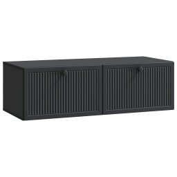 Dulap TV suspendat de perete, negru, 98 x 41 x 30 cm, 2 usi