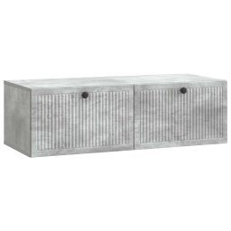 Dulap TV suspendat gri beton, 98 x 41 x 30 cm, cu 2 usi