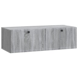 Dulap TV suspendat de perete, sonoma gri, 98 x 41 x 30 cm, 2 usi