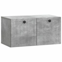 Dulap TV suspendat gri beton, 2 usi, 59,5 x 31 x 30 cm, vidaXL