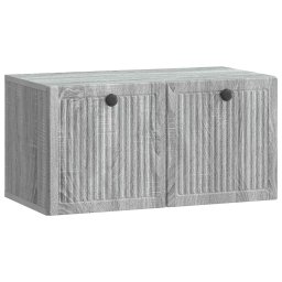 Dulap TV suspendat Sonoma gri cu 2 usi, 59,5 x 31 x 30 cm