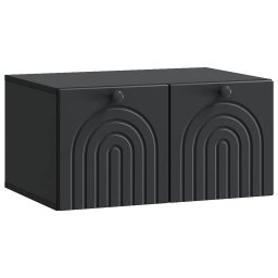 Dulap TV suspendat de perete, negru, 59,5 x 41 x 30 cm, 2 usi