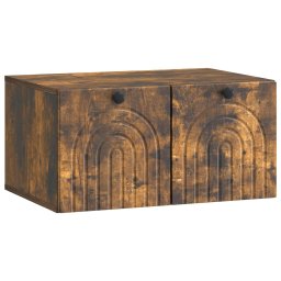 Dulap TV suspendat de perete, stejar fumuriu, 59,5 x 41 x 30 cm