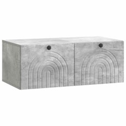 Dulap TV suspendat gri beton, 78,5 x 41 x 30 cm, 2 usi